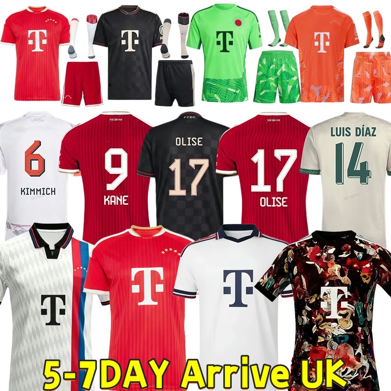 26 27 LUIS DIAZ bayern Soccer Jerseys SANE KANE MUSIALA KIMMICH GNABRY bayern jersey 2025 2026 football shirts men Kids kit set tops trikot camiseta