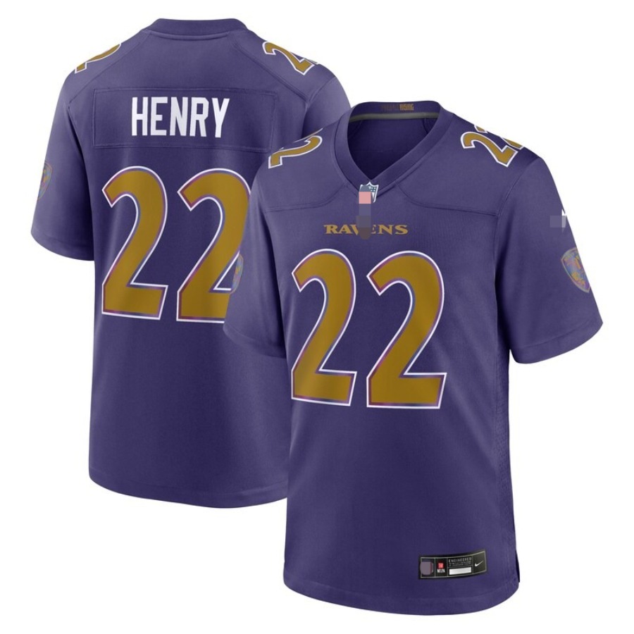 Premium Heavy-Duty Embroidered Football Jersey 8 Lamar Jackson 22 Derrick Henry 4 Zay Flowers 89 Mark Andrews for Men Women Youth S-XXXL