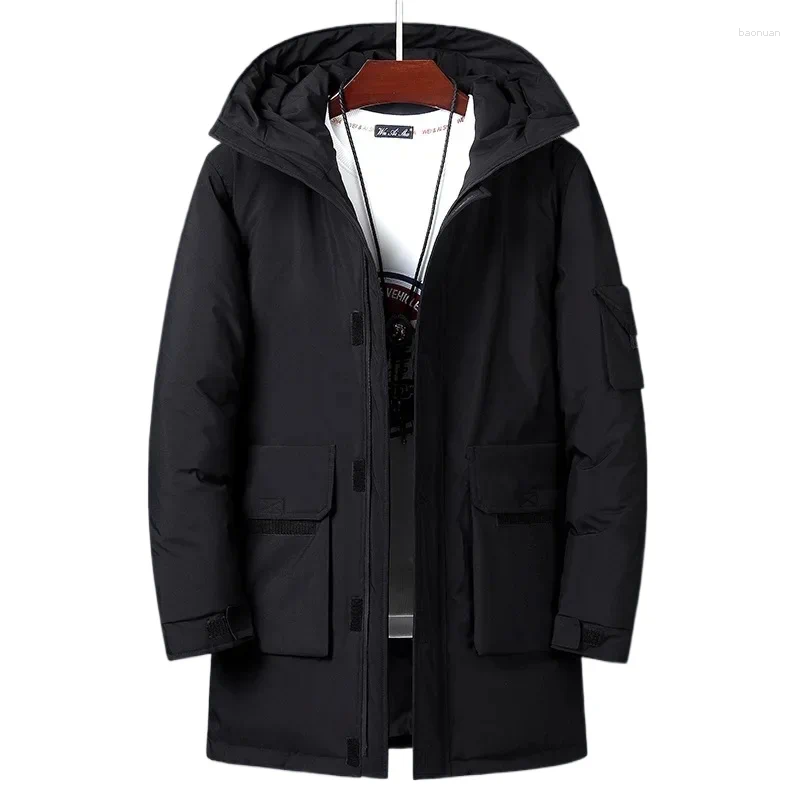 Men's Down 2026 Winter Jackets Men White Duck Warm Hooded Long Autumn Casual Top Parka Male Black Fluffy Coat Beige Yellow 64