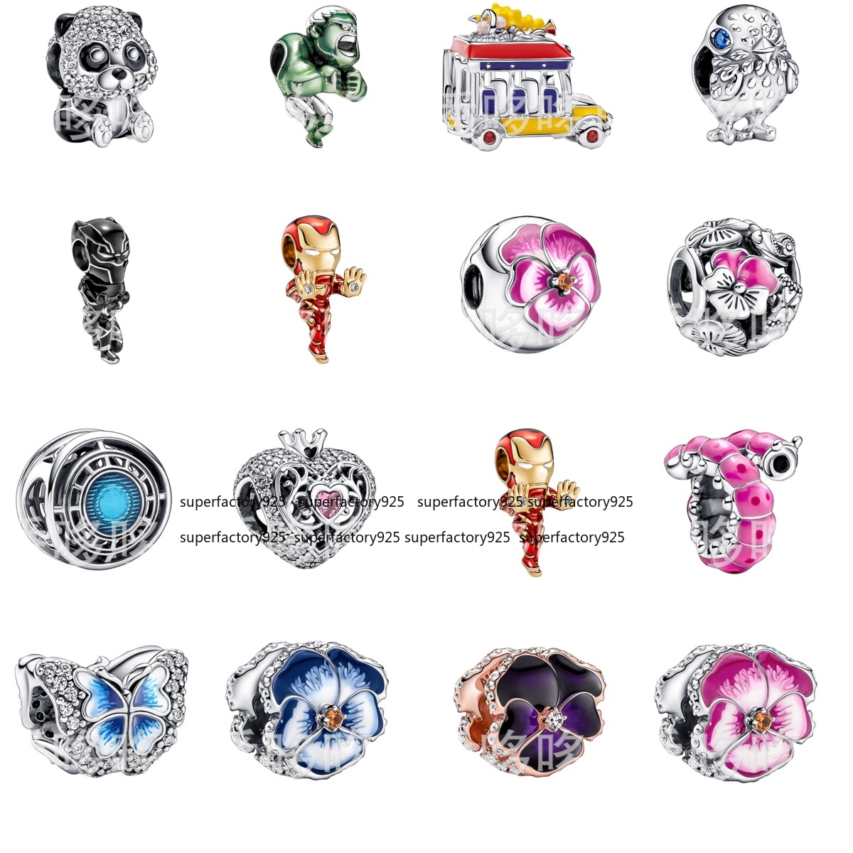 designer jewelry women Charms Luxury jewerly Halloween gift Owl Panda Flower DIY high quality Bead Bracelet Accessories fit bracelet necklace Factor