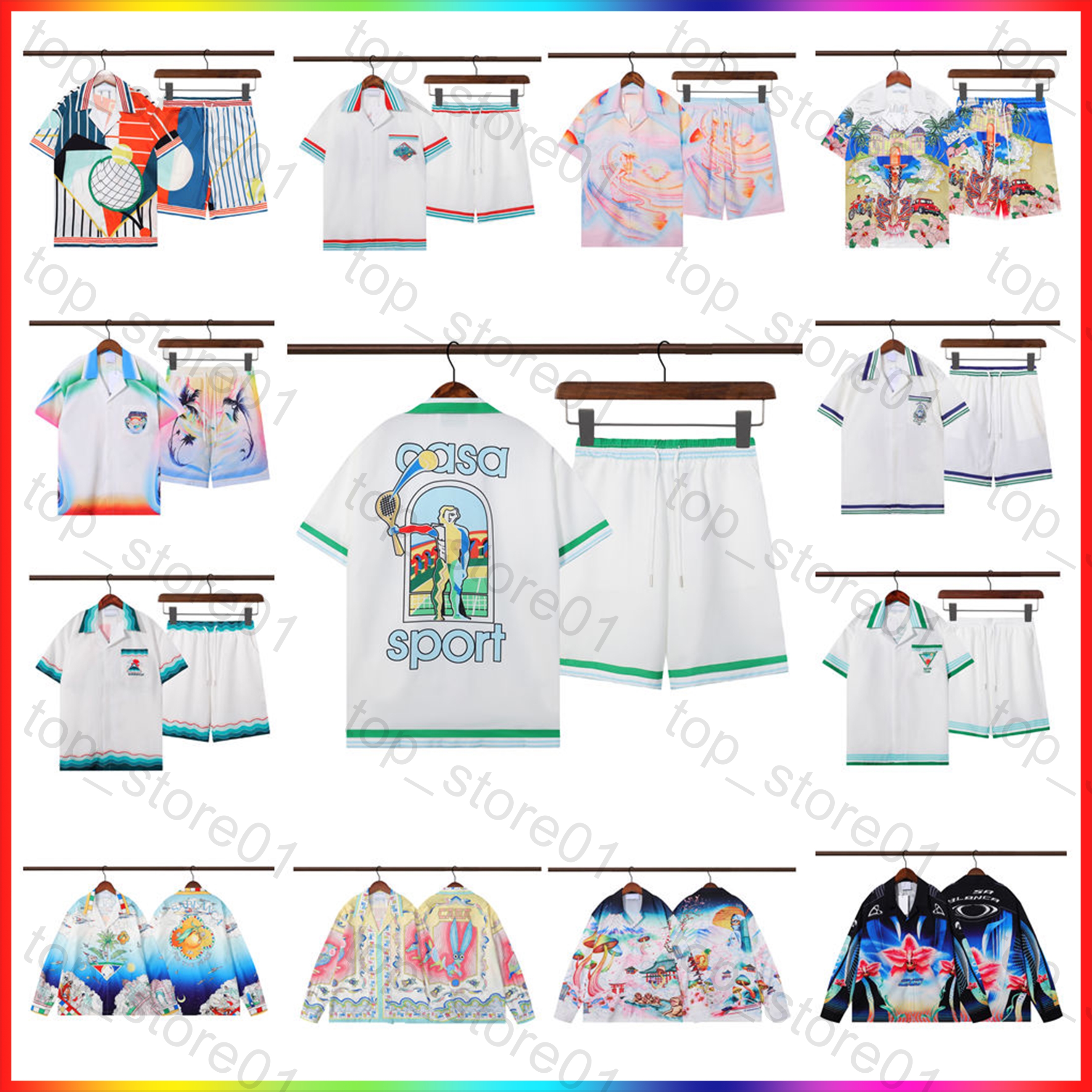 5A Designer Shirts Mens Shirts Suit Hawaii Floral Letter Print Tees Holiday Couple Beach Shirts Design Silk Shirts 26SS Summer Casual Print Lapel Sh