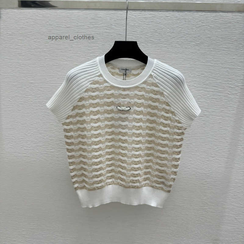 T-Shirts womens Designer T-Shirts for woman luxurious short-sleeved vest T-Shirts top Spring and Summer Style Elegant Ladys Knitted Short-Sleeved T-