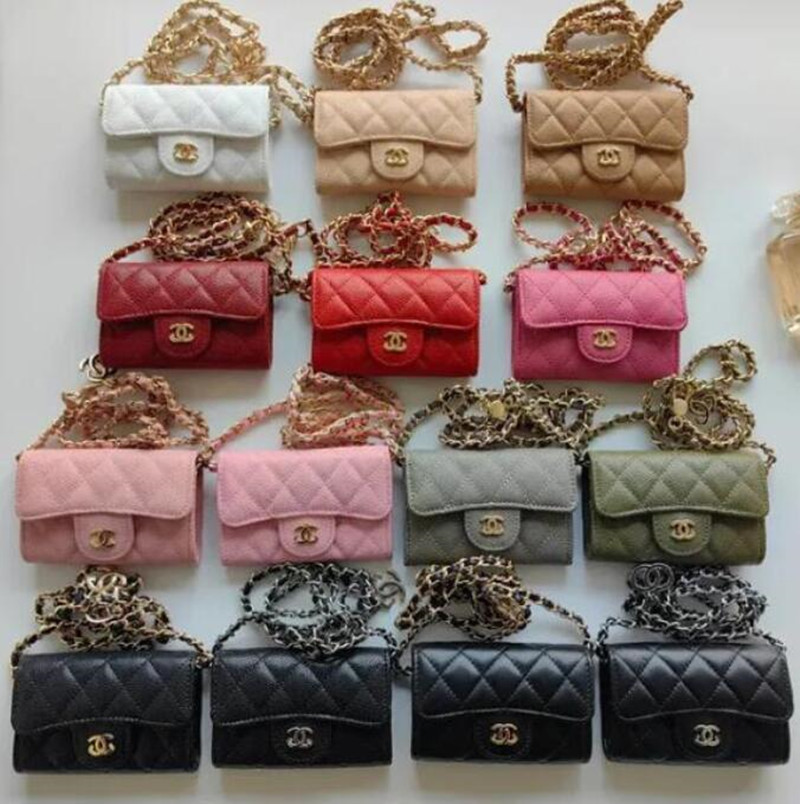 Designer bags Shoulder bag luxury bag mini High quality Bag Plaid Flap Caviar Handbag Chain Leather Double Letter Buckle Luxury women's bags 89