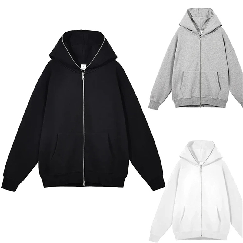 Mens and womens full zip hooded jackets hoodies casual cardigans streetwear hip-hop PVDY2K clothing spring fashion 260725BJ