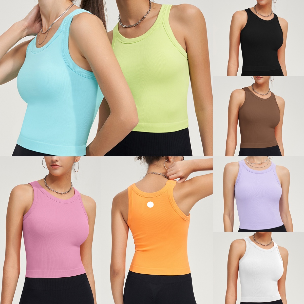 UU-L6333 Womens Fitness Vest with Cup Support Ladies' Quick Dry Sportswear Women Tank Gym Top Quick-Dry High-Strength Sports Vests