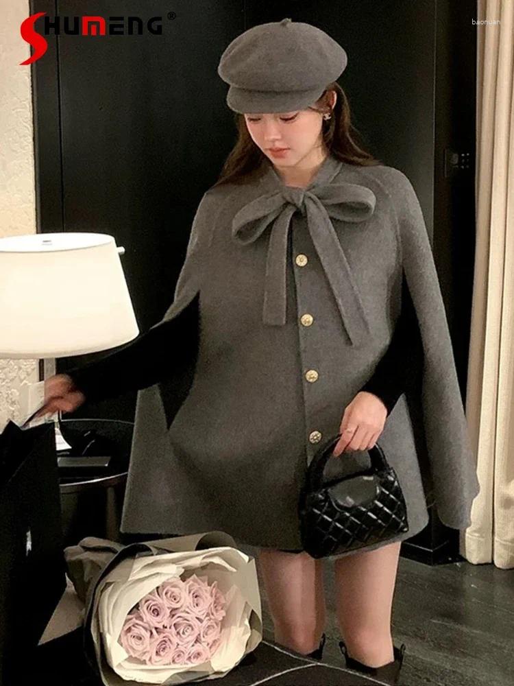 Women's Wool 2026 Autumn And Winter High end Unique Super Good looking This Year Cape Coat Small Fragrant Woolen Coats fb
