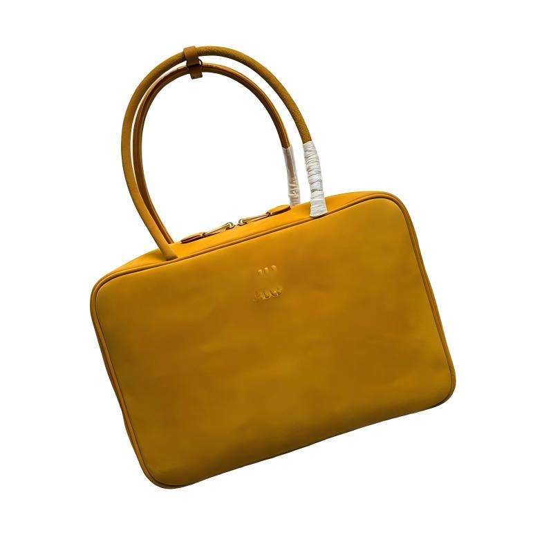 Sac de bowling en cuir Nubuck de créateur de luxe, sac à main Vintage Y2K avec poignée supérieure sous les bras, sac à bandoulière quotidien unis