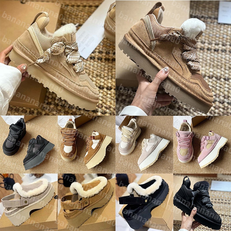 Free Shipping With Box Designer boots martin booties Shoes for mens womens winter Autumn fur bottes heel botte leather sneakers luxury over the knee