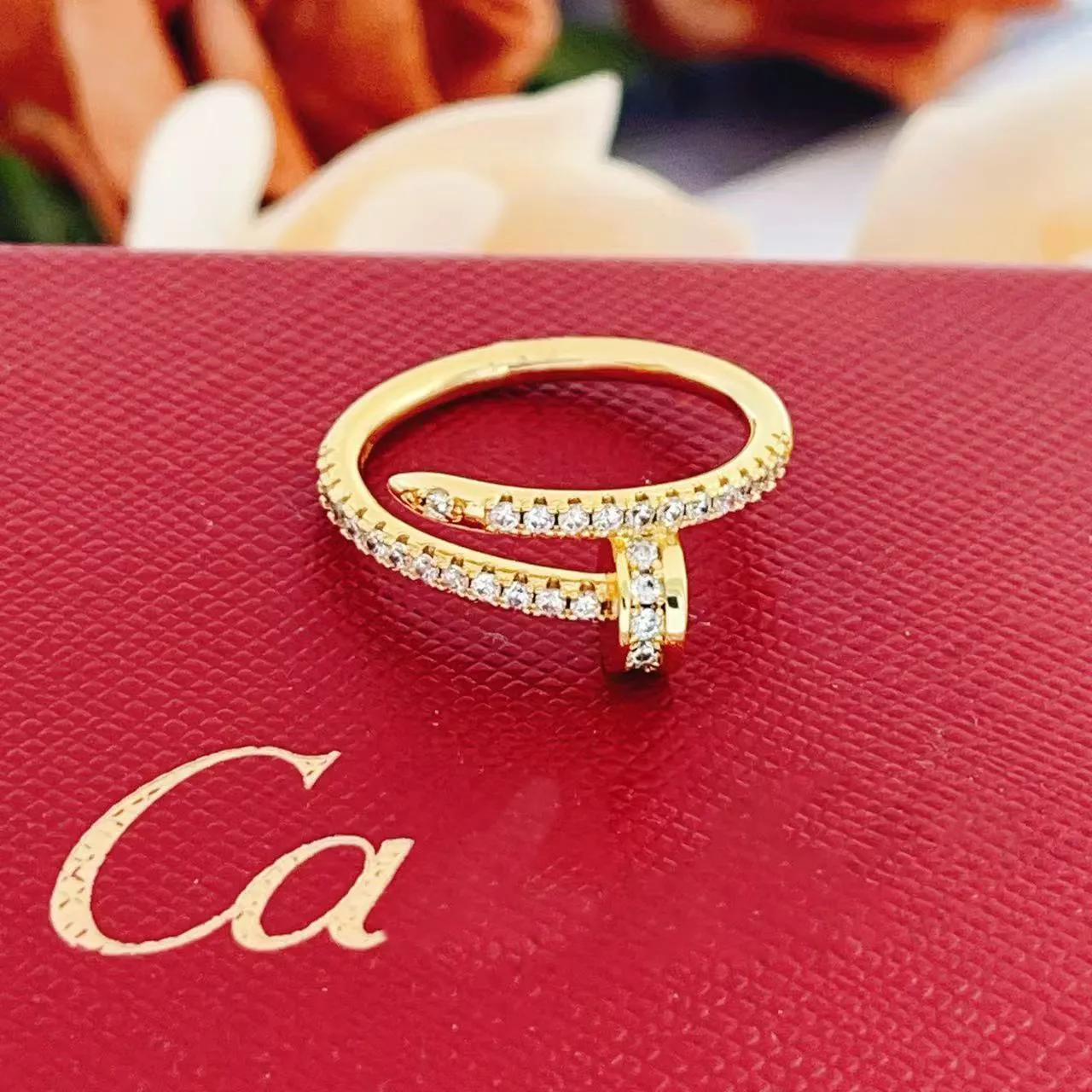 Designer ring luxury designer rings for Women love Designers Simulated Diamond White Rose Gold trend fashion gold cool classic nice
