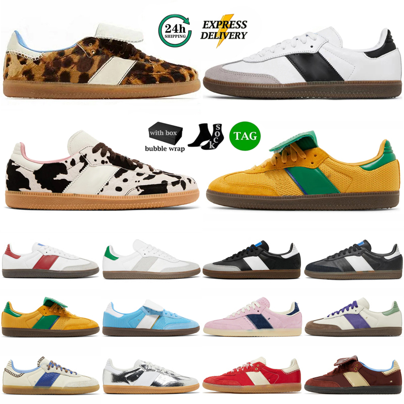 Designer Shoes Mens Trainers Womens Casual Shoes OG sambawoman Sports Sneakers Fashion Classic Black White Blue Red Silver Brown Scarlet Tuxedo Leop