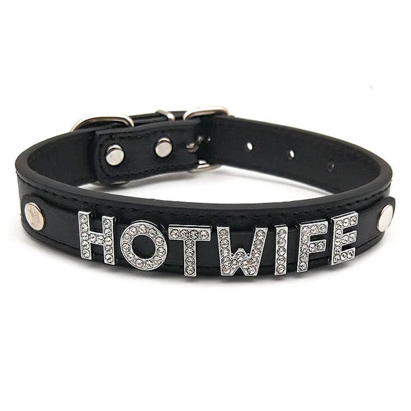 Goth PU Leather Custom Name Necklace Personalized Letter wife Choker Collar for Women Men Sexy Party Cospaly Jewelry Gifts 260729BJ