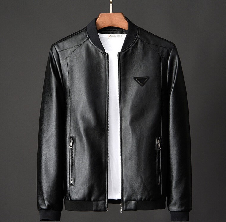 men leather jacket Casual PU Designer coat motorcycle zippered Luxury jacket New Male Solid color slim outerwear plus size S-6XL
