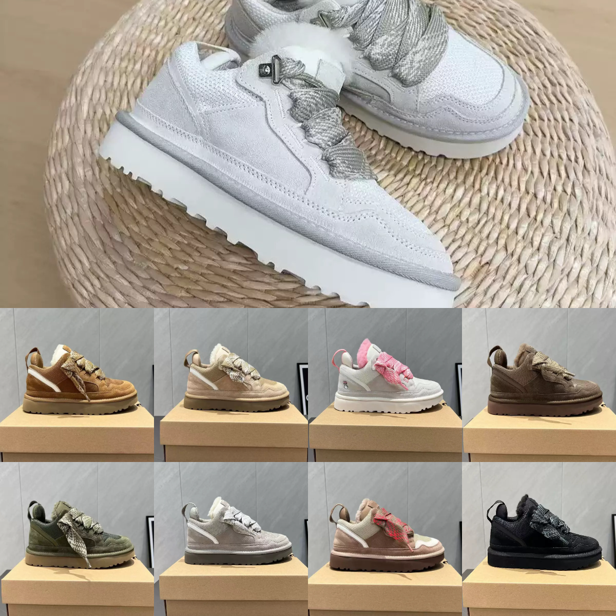 35-45 Designer Boots Chestnut Fur Sheepskin Shearling Tazz Mules Women Men Ultra Mini Platform Boot Slip-on Shoes Suede Upper Comfort Fall Winter Bo