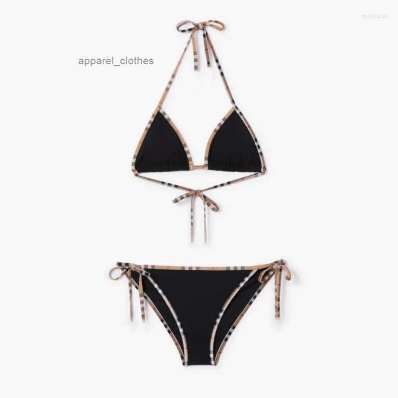 Womens Swimwear Luxury Brands Check Bikini Sets 2 Piece Swimsuit Classic Print Plaid Fashion Sexy Beach Swim Summer Women Y2K Clothes