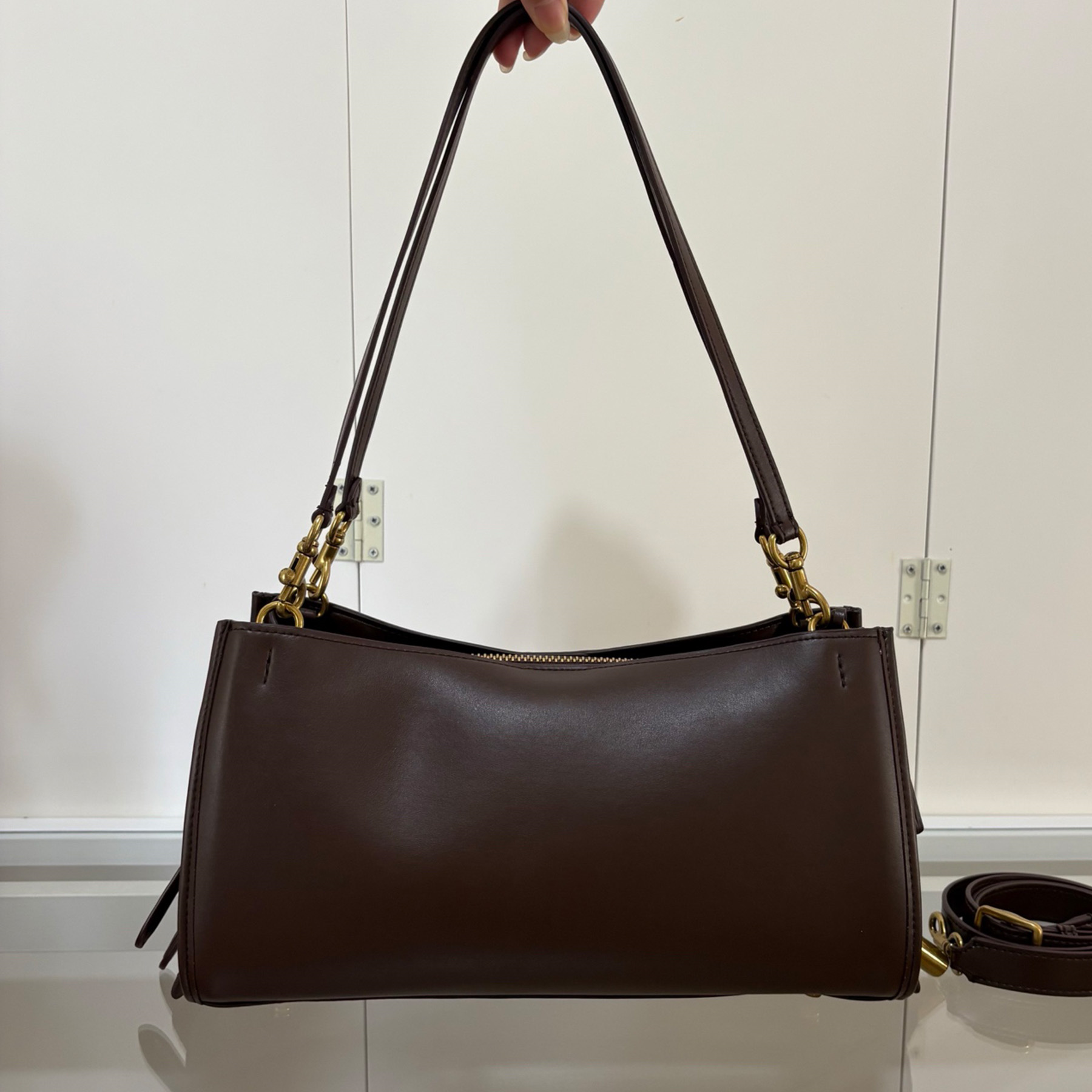 Top Quality Rogue Bag 34 Luxury Designer Soft Genuine Leather Shoulder Bag Golden Hardware Crossbody Bag Zip Closure Handbag Fashion Women Casual Sh