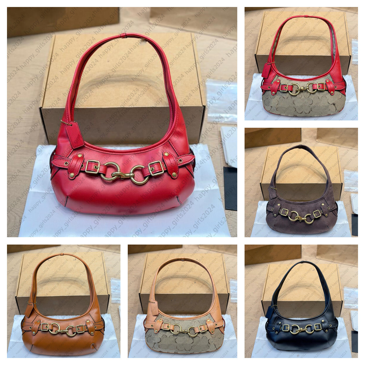 Womens evening bag luxury designer BELTED ERGO 26 shoulder bag Half Moon Underarm hobos purse pouch lady fashion Crossbody totes denim vintage handb