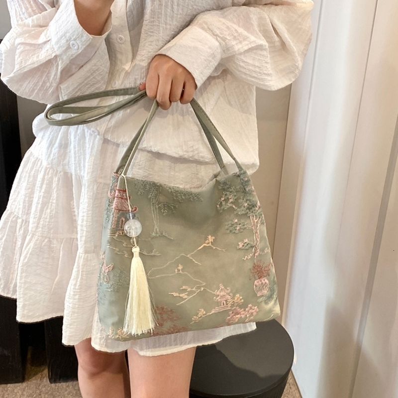 Chinese Style Retro Bag 2026 Models Silk Jacquard Fashionable Minimalist Bag Single Shoulder Diagonal Cross Womens Bag 260729