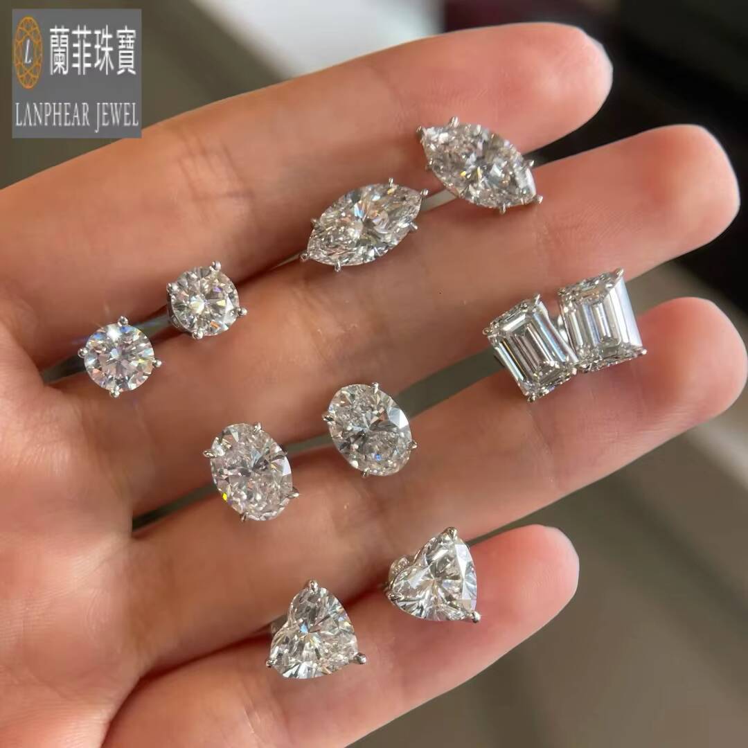 Luxury Jewelry Stud Earrings Set 05ct 1ct IGI Certified Diamond Lab Grown 18K Gold Classic Single Diamond Elegant Earrings
