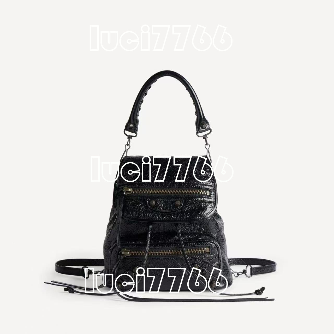 Le city bag eashion designer genuine Leather Rivet Handbag Trendy Cool Street Style Unisex Motorcycle bag designer handbag mini backpack 52