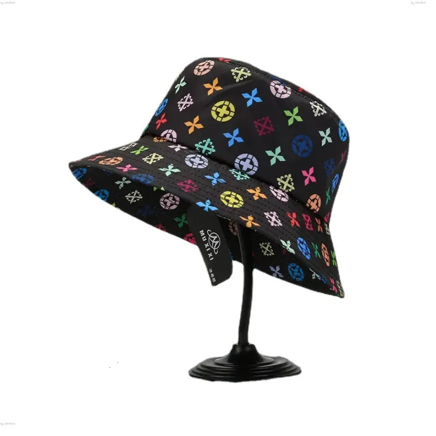 Wide Brim Fashion Unisex Graffiti Print Bucket Hat Summer Men Women Outdoor Beach Travel Sports Casual Cap High Quality Adult Sun Hats