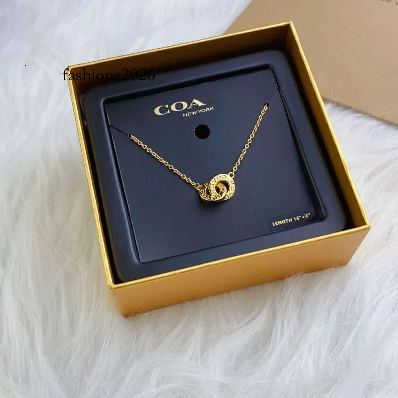 High Coacity Necklaces Designer End Letter Coac Necklaces Clavicle Chain Light Luxury Fashion Versatile Simple Elegant Niche Design High Gift Coaly