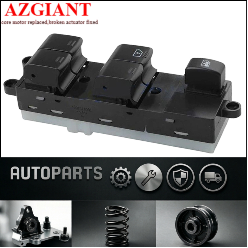 AZGIANT interrupteur principal de fenêtre électrique universel, régulateur de fenêtre, bouton de commande principal pour Nissan Navara pick-up Pa