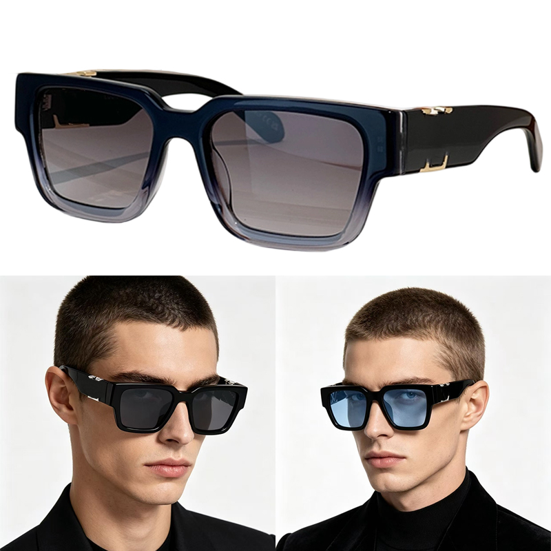 Classic mens square sunglasse Z2178E Designer acetate black gradient border Luxury metal double letter logo Fashionable womens leisure vacation glas