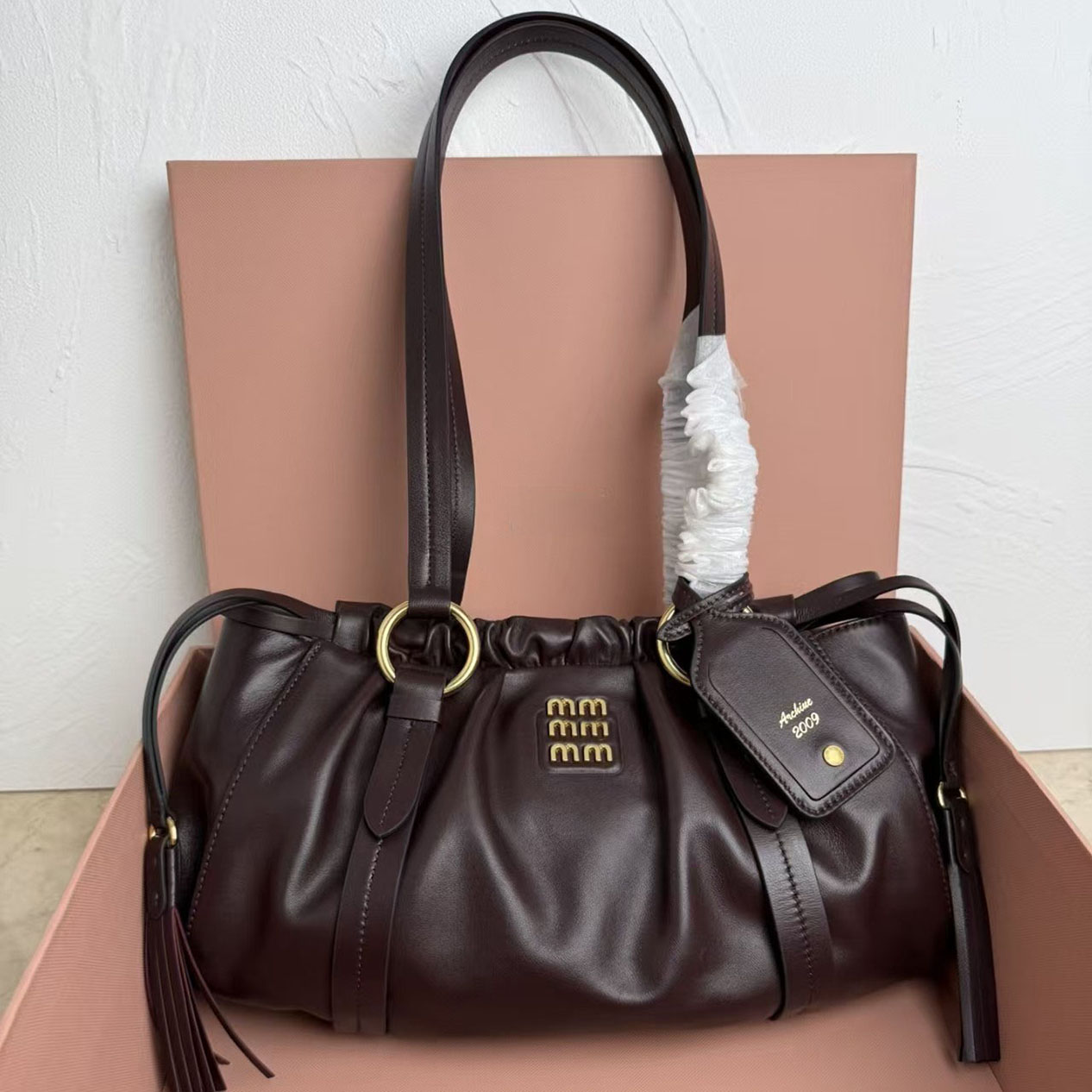 Tote Designer Shoulder bag Women Wander Sheepskin Handbag Ruched Hobo Drawstring Closure Dumpling Underarm Boston half moon bag Large Capacity Cross