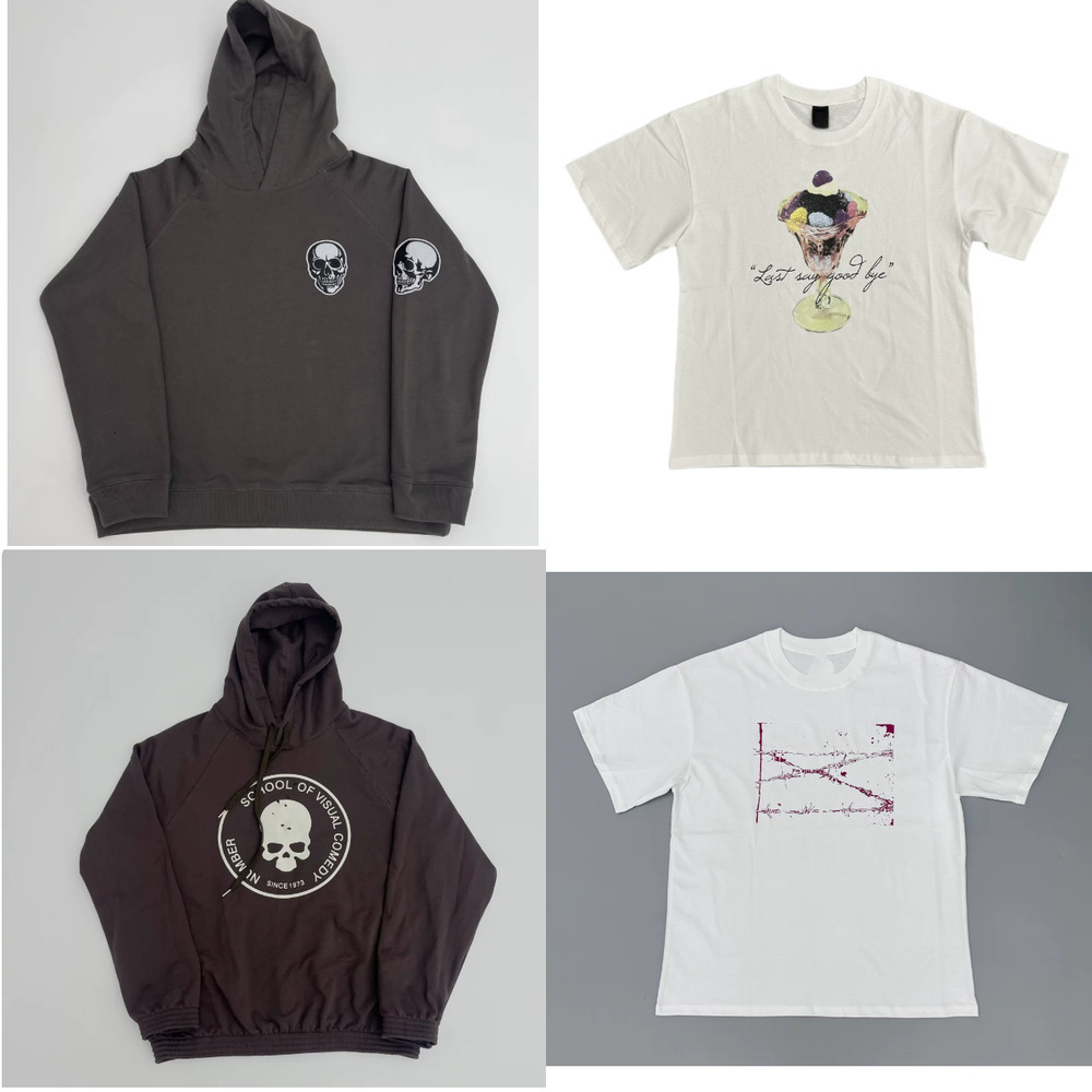 Men's Hoodies 2026 Number Nine Shield Ripped Hoodie Print Hooded Shotgun Hoodie N9 Badge Printed Cotton Hooded Sweatshirt Wash To Age For Men