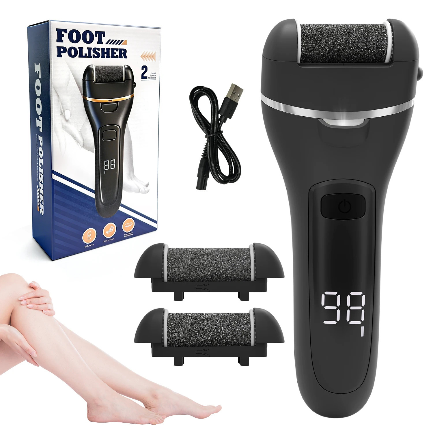 Portable USB Rechargeable Electric Foot Pedicure Tool - Callus Remover Ideal Gift for Girlfriend Mother 260731