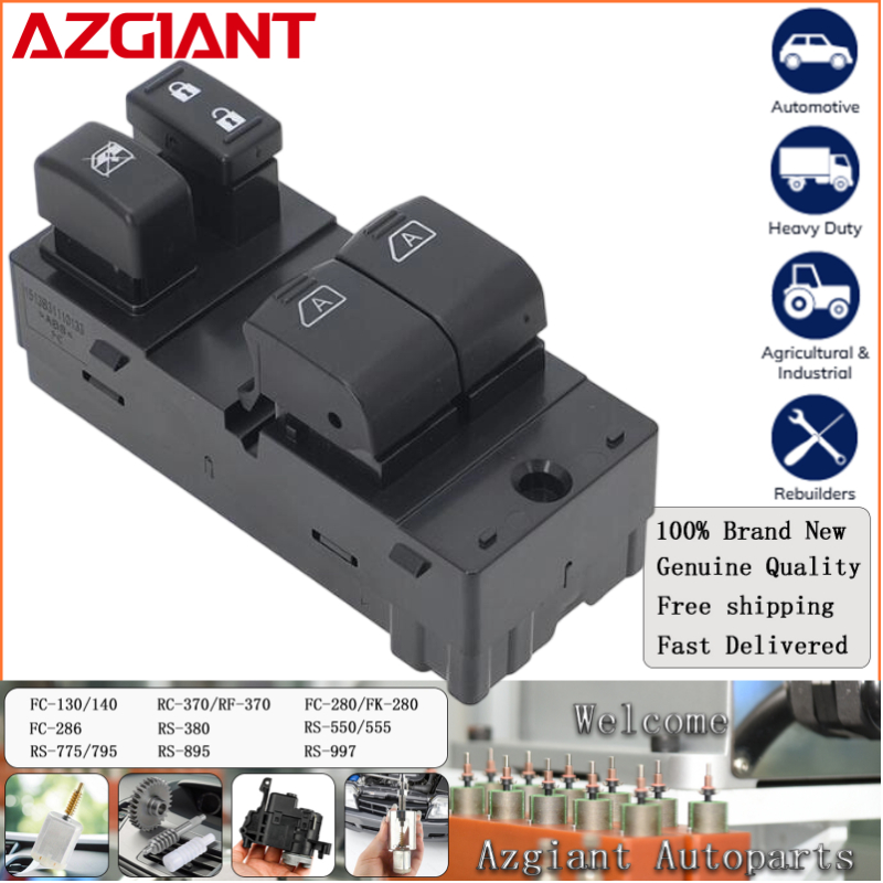 AZGIANT Lève-vitre automobile, interrupteur principal, côté conducteur avant, composant de remplacement de commande de vitre électrique pour Niss