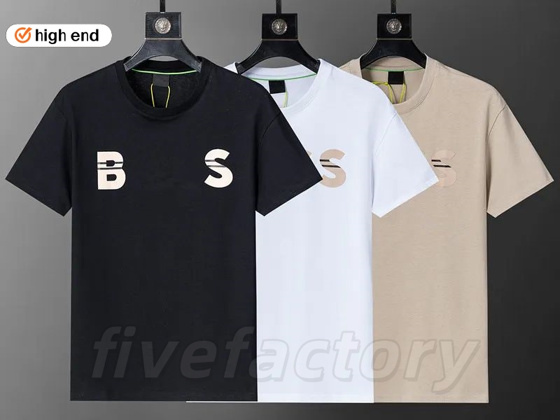 Men's Bosselys T Shirt High Quality Pure Cotton Booslys Shirt Designer Summer New Cotton Printed Letter Anime T-Shirt Crewneck Top Men's C