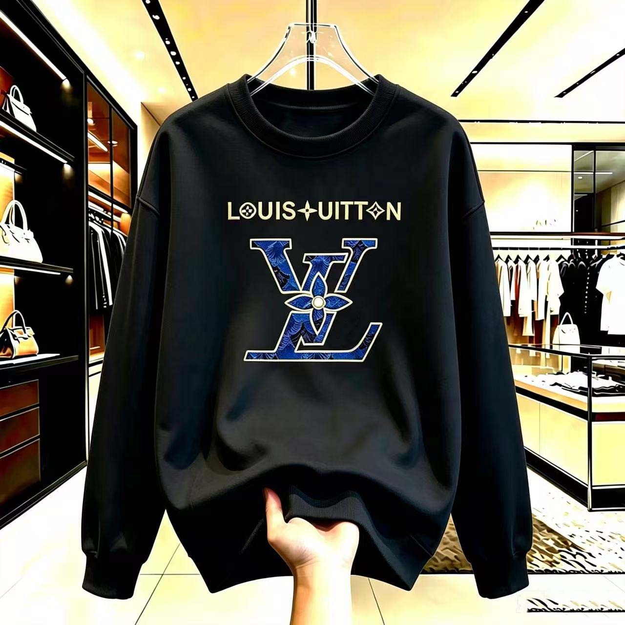 Autumn and winter new presbyopic letter Jacquard lazy relaxed round neck sweater for men and women with the same sweater M-5XL99000