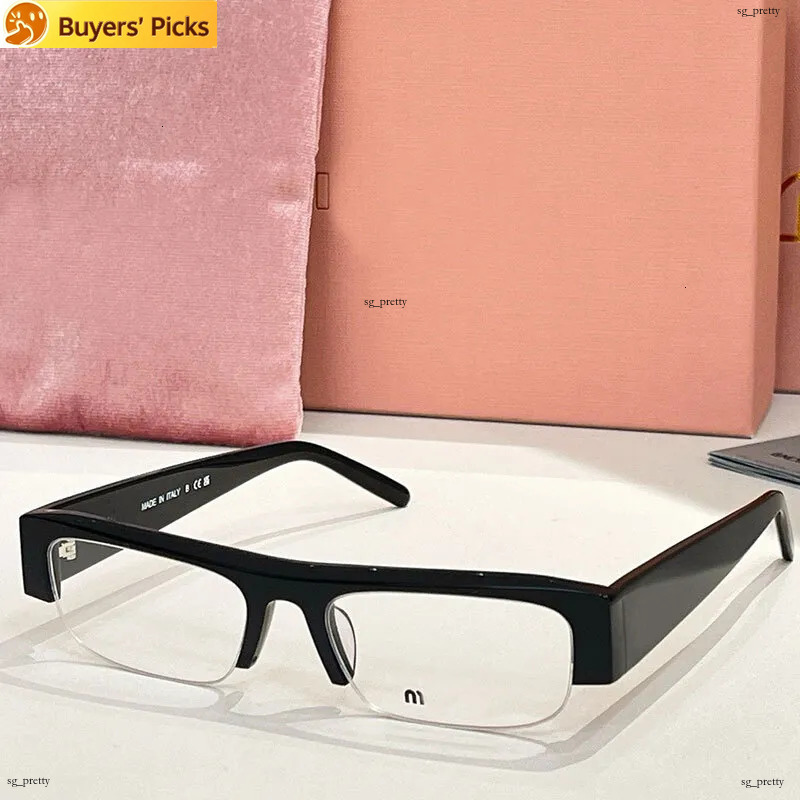 MUB07S Women Vedette Designer Narrow Rectangular Sunglasses Womens Half Frame Glasses Outdoor UV Protection Top Quality