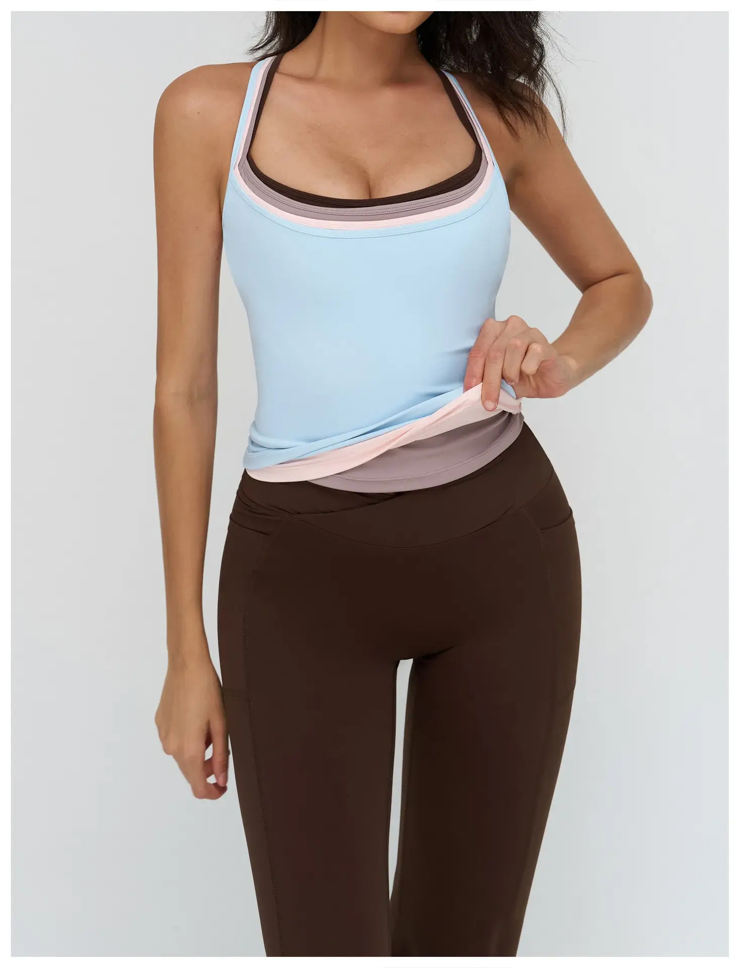 Yoga Women Elastic Sleeveless Padded Yoga Vest Slim Fit Workout Sportswear Suitable For Pilates Jogging Running Gym Training And Daily Yoga Practice