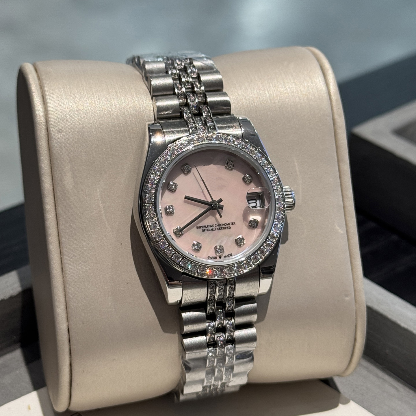 watch designer watches high quality fashion man womens watch Quartz 31MM diamond bezel Sapphire womans watches steel strap Wristwatches nice