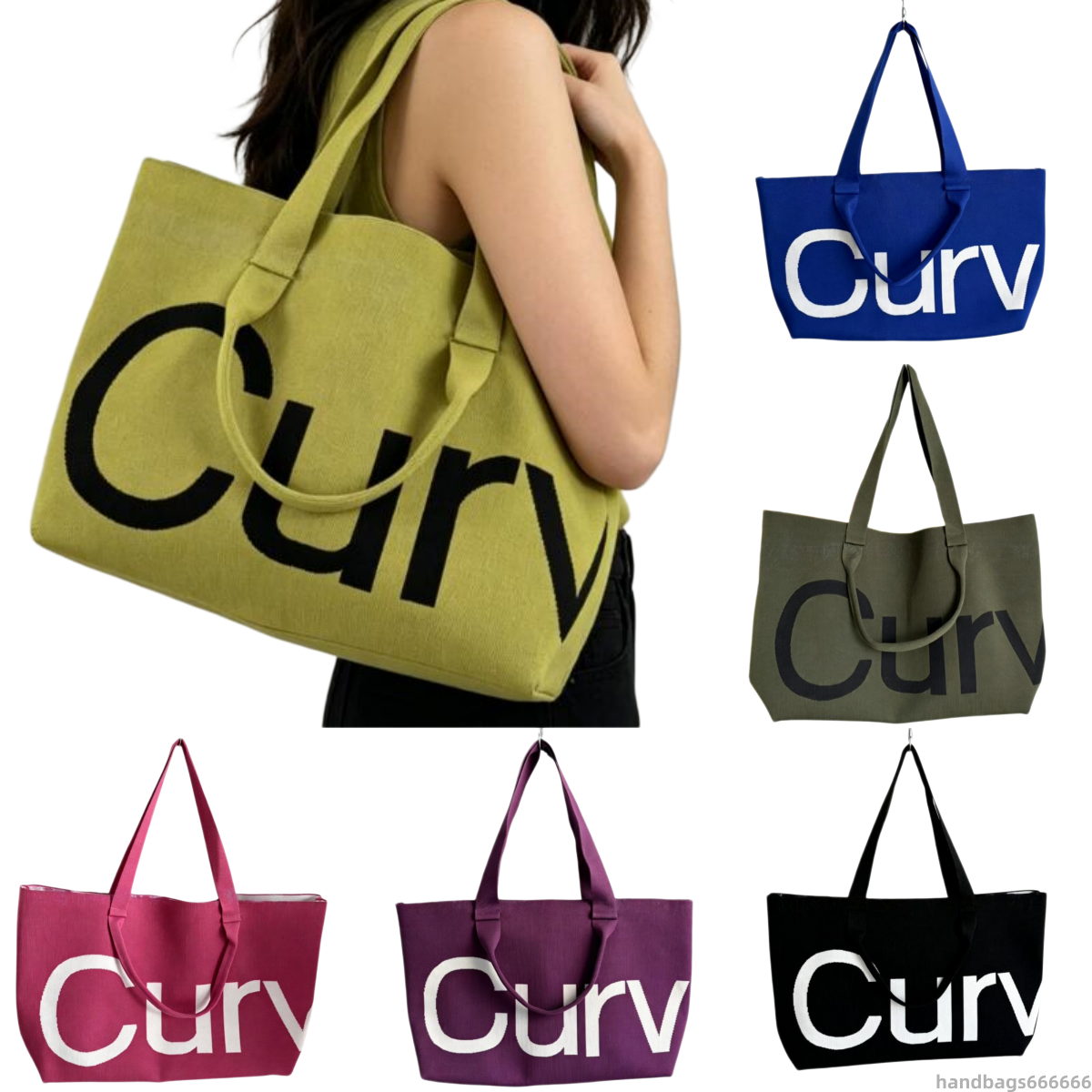 Elegant shoulder tote bag designer bags 2026 trends luxury beach bags womens curved letter canvas 60CM bolsa designer handbag casual travel te974