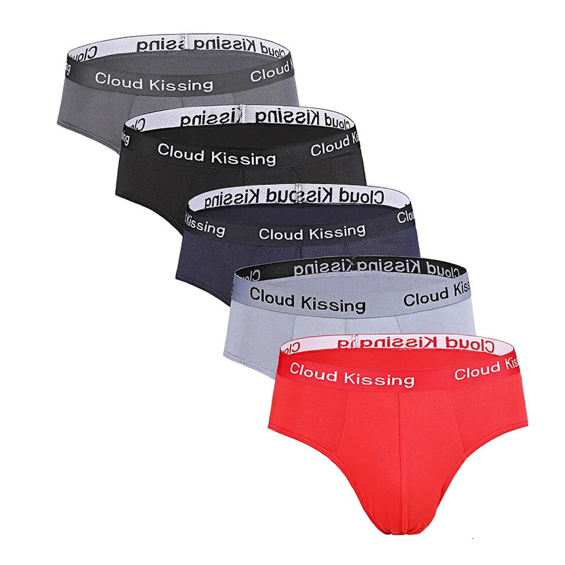 5Pcs Summer Men Briefs FungiProofing Panties Male Large Size Breathable Mens Underwear Comfortable Solid Underpant 260731BJ