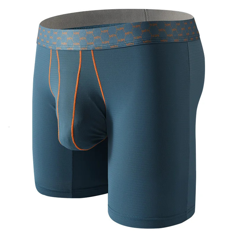 Mens Underwear Ice Silk Boxer Shorts Homme Ropa Breathable U Convex Pouch Panites Man Nylon Middle Waist Underpant Cueca MXXL 260731BJ