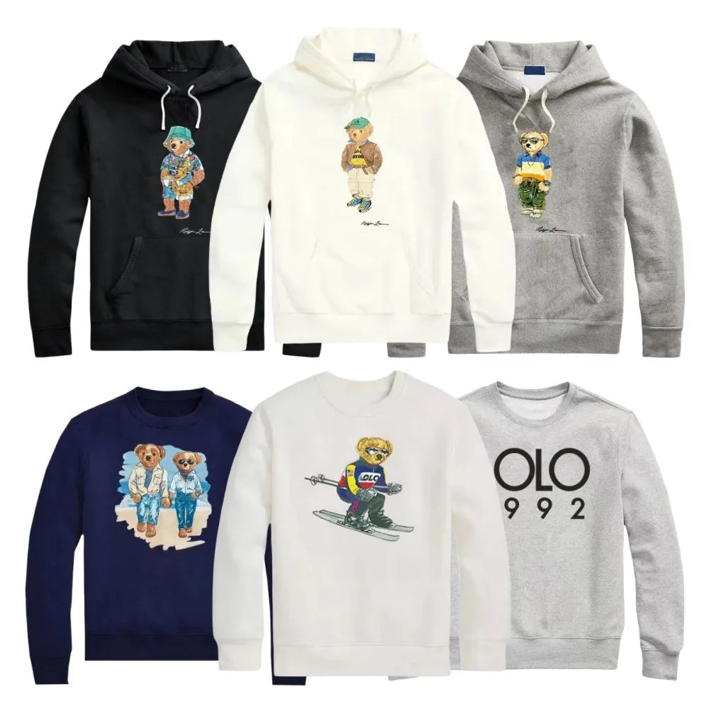 Bear Hoodies Sweatshirts Fashion Jumpers Mens Clothing Classic Long Sleeve Pullover Man Casual Sportswear Crewneck Hoody High Quality