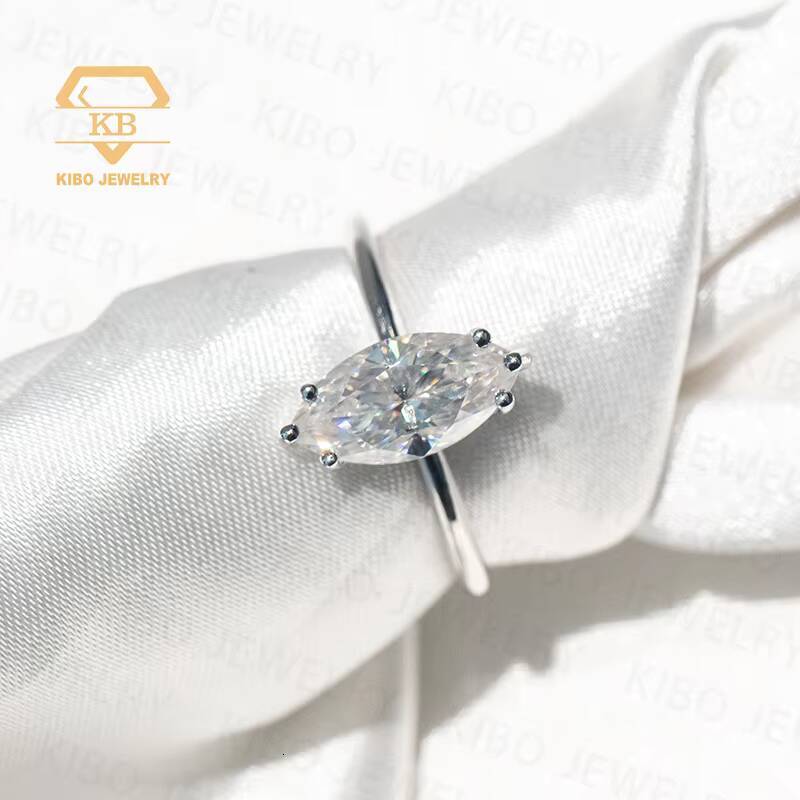conception classique Mariquise 2ct Moissanite bague de mariage diamant de laboratoire pour les femmes bijoux de mariage