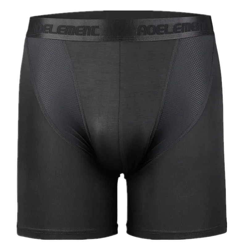 Mens Underwear Modal Boxers Shorts Homme Panties Man U Convex Pouch Middle Long Leg Underpants Male Cueca calzoncillo Large Size 260731BJ