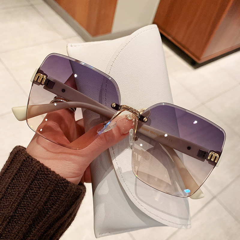 Luxury Brand Designer Sunglasses Aierma's New Square Sunglasses Women Are Stylish And Sophisticated, A Popular Item On Tiktok, Frameless With C