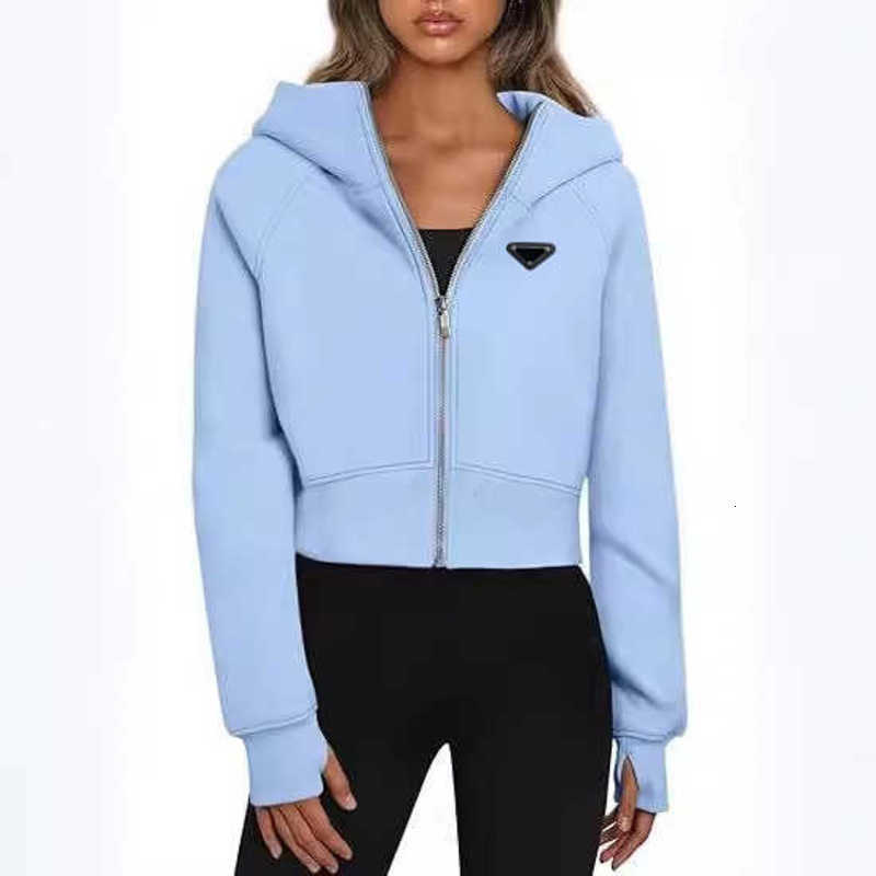 Women's Hoodies & Sweatshirts Designer Women's Clothing Hooded Zipper Short Casual Fleece Long Sleeve Sweatshirt