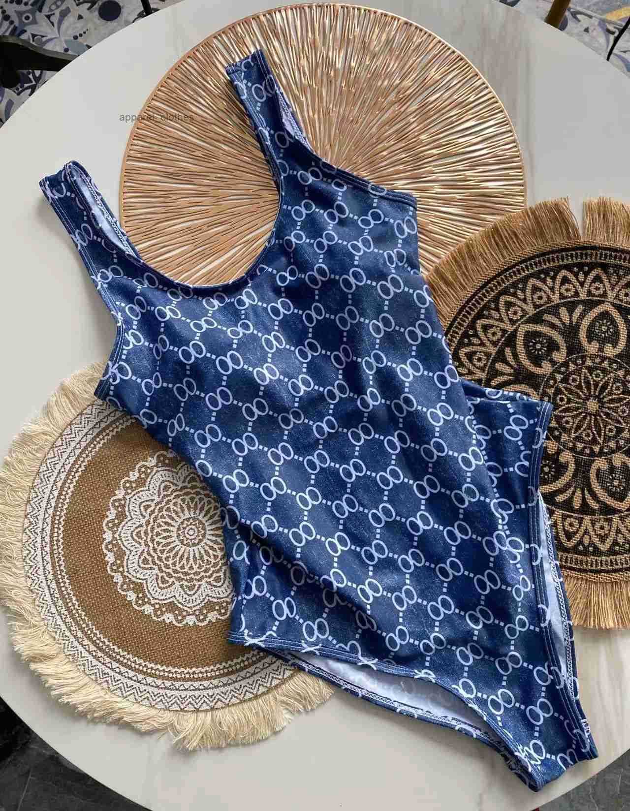 woman swimsuit women bathing suits woman classic Letter Print One-piece swimsuits Charming Bikini Beach Ladies designer swim Suit Fashion swimwears
