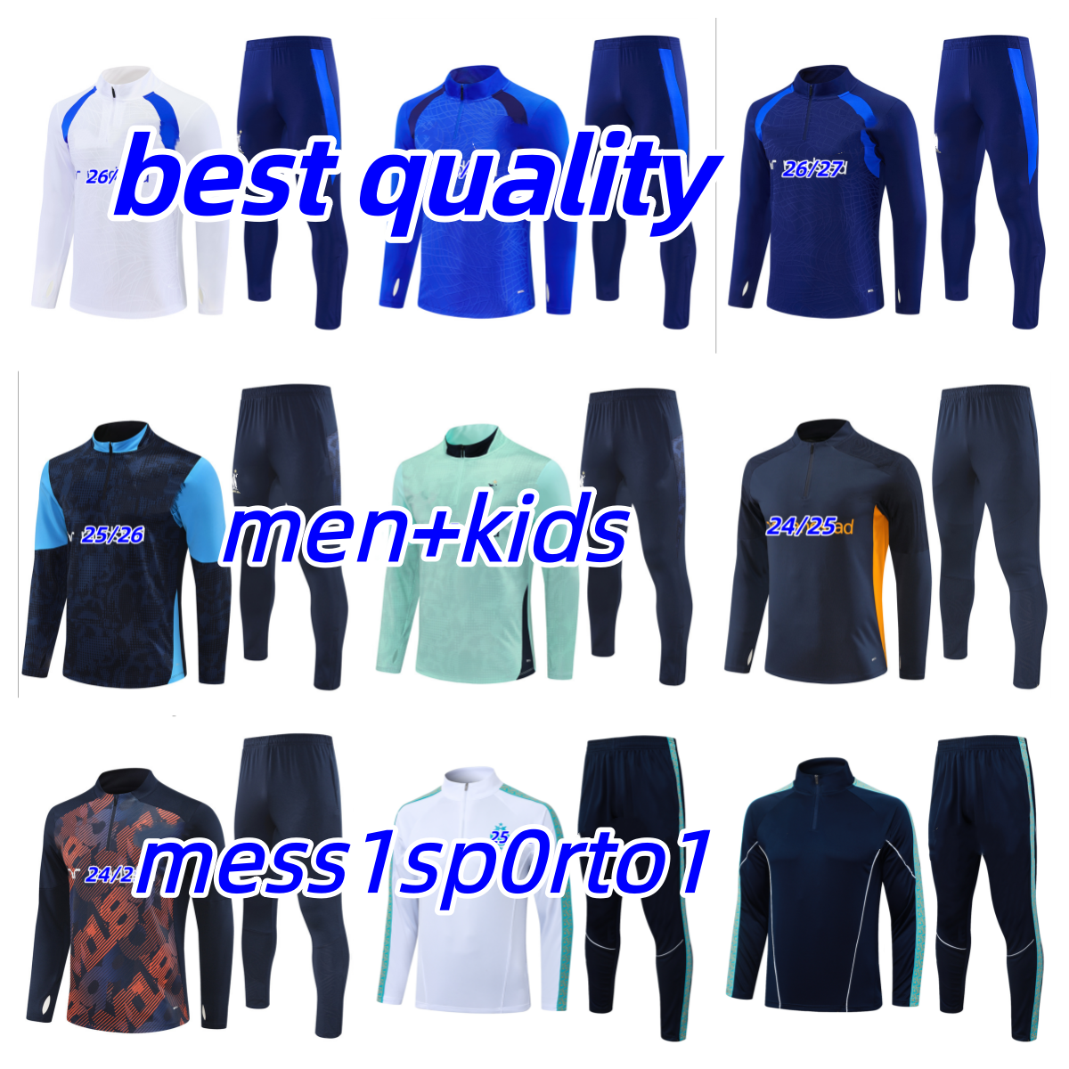 half pull Marseillestracksuits 2026 27 MILIK PAYET Marseille fottball Training homme enfants Olympique OM survetement football jogging