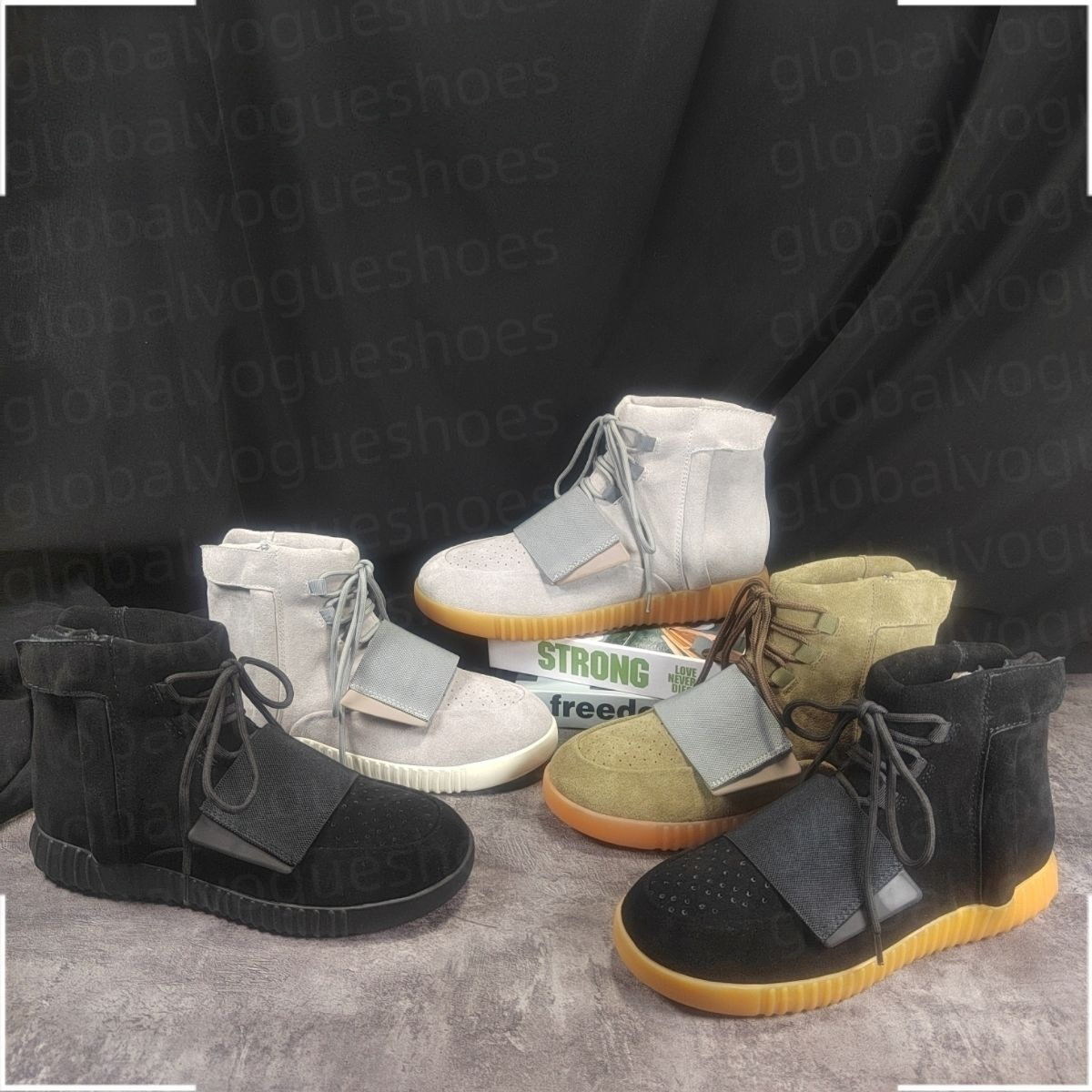 Designer 750 High-top Shoes Classic Designers 750 Shoes Men's and Women's Casual Shoes Black Red Dark Brown White Outdoor Casual Shoes Siz
