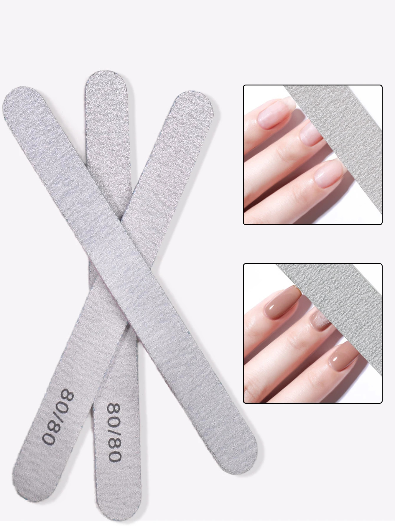 10PCS Professional Nail Art File 80/80 Grit Double Sided Sanding Grinding Toenail Files For Manicure 260731