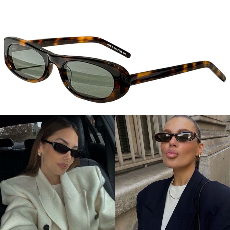 SL 557 LUNETTES DE SOLEIL OEIL DE CHAT ALLONGÉES SHADE Lunettes de soleil Y2K à la mode pour femmes en acétate à monture écaille de tortue
