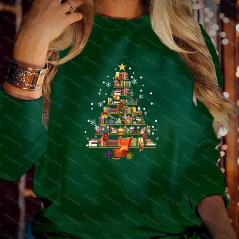 Sweatshirt Book for Women Christmas Tr Jumper Xmas Gift Funny Strt Fashion Winter O-neck Autumn Winter Print Thermal Hoodie S26073147PP